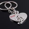 Cute Heart Notes Couples Alloy Key Chain Keyring Keychain Lover Gift. 