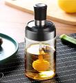 Techmanistan Refillable Honey Dispenser Glass Honey Bottle With Silicone Honey Stick, Honey Dispenser Bottle with Honey Stick, 220 ml Honey Container Bottle. 