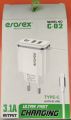 Best quality charger , erorex c02 charger , type c charger  3.1A CHARGER ( TYPE C) WITH ULTRA FAST CHARGING. 