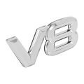 3X 7.5x3.5cm Auto car V8 stickers 3D Chrome Sticker Badge Emblem. 