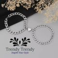 Trendy Trendy 2Pcs/ Set Lovers Magnet Couple Bracelets Heart Attraction Magnetic Broken Heart Bracelet For Men and Women Valentines Day Gift For Lovers. 