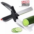 Original Clever Cutter 2-in-1 Stainless Steel Knife & Cutting Board. 