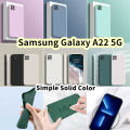 Original For Samsung Galaxy A22 5G Silicone Full Cover Case Solid Color Phone Case Cover. 