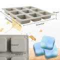 Square Shape Silicone Brownie and Soap Mold 9 Cavity. 