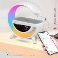 Led RGB Seven Colour Wireless Charging Speaker Model BT-3401 Plus With Clock Feature/Alarm Clock/FM Radio – High Quality. 