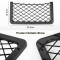 Car Storage Net Bag Car Mesh Net Bag Holder Car Seat Mesh Pocket Framed Mesh Net Pocket with Screws Fit for Auto RV 4Pcs. 