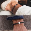 Men Bracelets,Braided Thread Anklet Bracelet For Men,Bracelets Surf Waterproof Hippie Anklet,Adjustable,Durable Men Wrist Ankle. 