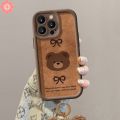 Fashion Fixed Borehole Lanyard Case for Redmi 13C 13 A1 9T 14C 12C 9 12 10C 9C NFC 9A A2 10A Note 9 13 11 12 10 8 11s 10s Pro Max Poco M3 C65 C40 C61 Pro Cartoon Bear Bow Knot Case. 