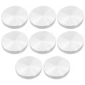 8X Glass Plate Adapter Table Leg, Aluminum, Round, 50X8mm, Silver. 