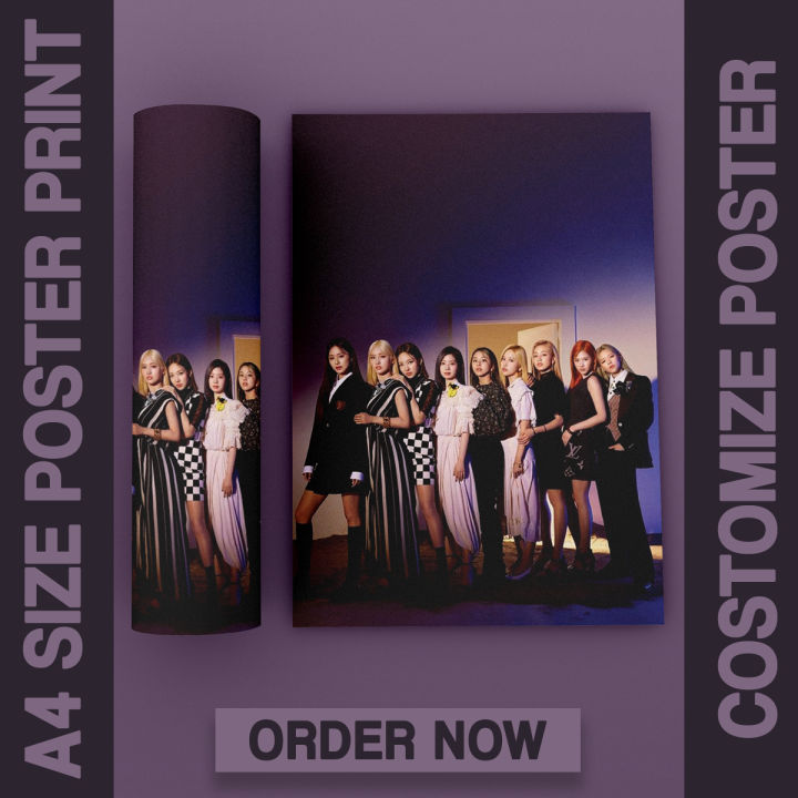 A4 Size poster with print - Bts/ Blackpink/ TXT/ Twice/ Exo/ Kpop ...