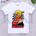 Lightning Mcqueen Birthday Shirt - Cars Birthday T-Shirt for Kids. 