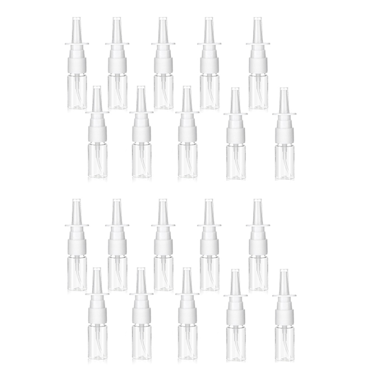 20Piece Clear Small Empty Nose Spray Bottle Reusable Fine Mist Sprayers for Travel 10ML