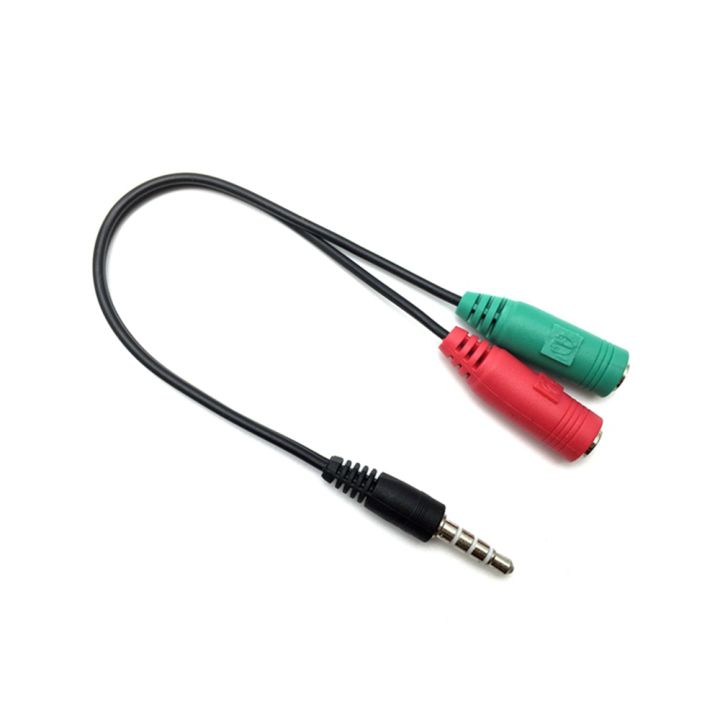 3.5Mm Ctia Trrs Microphone Audio Splitter Aux Cable Adapter For Mobile Phone & Laptop
