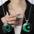 1Pair Creative Luminous Couple Bracelet/Necklace Adjustable Sun and Moon Braided Bracelet Jewelry Gift for Birthday. 