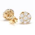 Huitan Luxury Gold Color Brilliant Cubic Zirconia Stud Earrings for Women Dainty Small Female Earring Gifts Classic Jewelry. 