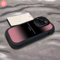 Simple Fashion Gradient Pink Creative English Letters Couples Case Compatible for IPhone 13 11 16 15 14 12 Pro Max XR 16 15 14 8 7 Plus 7Plus X XS Max Luxury Puffs Soft Cover. 