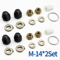 Ebike Wheel Motor Shaft Washer/Spacer/Nut Cover E-Bike Wheel Lock M14 2Set 14mm Shaft Screw Cap for 500-5000W Motor. 