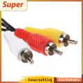 【inn】New Professional Black 1.8 m 3 RCA 9 pin Audio Video AV Cable for Sega Genesis 2 or 3. 