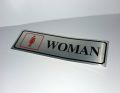 (1 or 2 Set) MAN WOMAN Name Plate - Imported Self-Adhesive Aluminum Sign Plate (7 x 2 inch). 