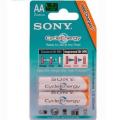 Pack of 2 - 100% Original Sony Japan Cycle Energy Rechargeable Cell Rechargeable Battery 1.2V 4600 mAh AA Size Double A. 