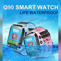 Q90 Children Smart Phone Watch Camera Silicone Life Waterproof Lighting Touch Screen SOS Call LBS Tracking Location Finder Kids Student Boy Girl. 