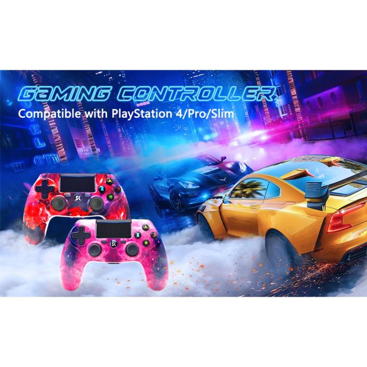 Wireless Controller for PS4,Excellent Performance Double Shock Gamepad Compatible with Playstation 4/Pro/Slim with Headset Jack