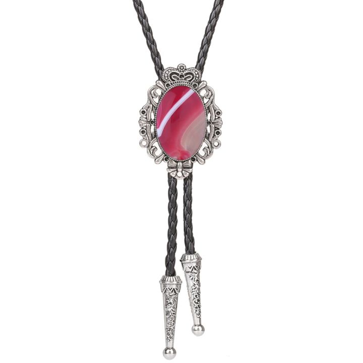 Bolo%20tie%20Western%20Cowboy%20Opal%20Rodeo%20Leather%20Necktie%20-%20Image%205