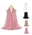 Luxury Plain Chiffon Georgette Hijab Scarf in High-Quality Fabric, Light weight Hijabs/Scarves/Stoler for Girls/Women (pack of 2). 