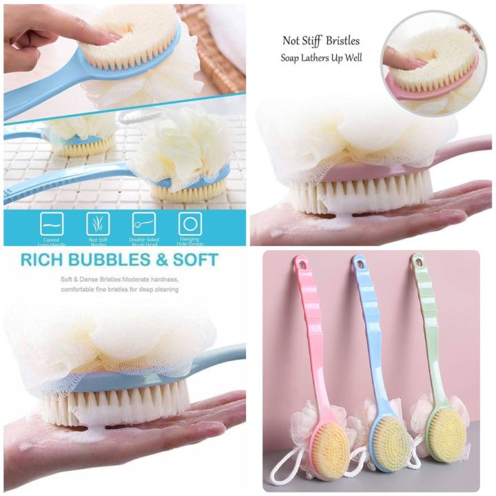 Bath Body Brush with Bath Loofahs - Shower Body Back Brushes with Soft ...