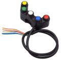Universal ABS Plastic Meterial On/Off & Dipper & Horn 5 Point ABS Switch For Bike, Extra External On Off Button. Extra Lights Switch With Dipper & Horn Option. 