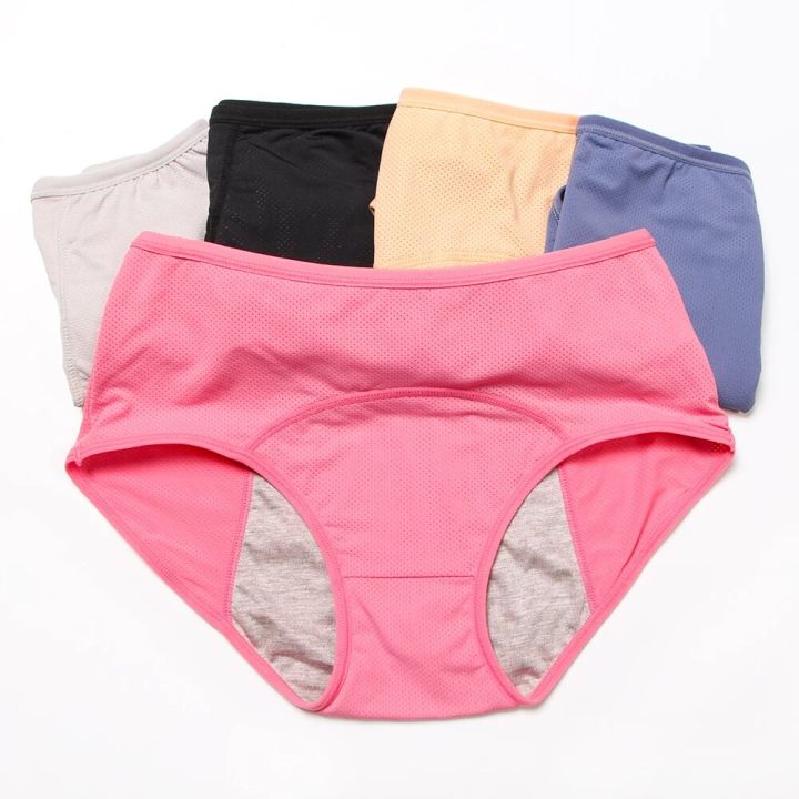 Women%20Leak%20Proof%20Menstrual%20Panties%20Soft%20Breathable,%20Lady%20Period%20Cotton%20Waterproof%20Underwear,%20Underpants%20For%20Girls%20Multicolor%20-%20Image%203