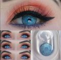 Color lens Eye Contact Lenses Dark Blue With Container + free water kit / disposable lenses / lense, eye lense / color lense / eye lenses for girls. 