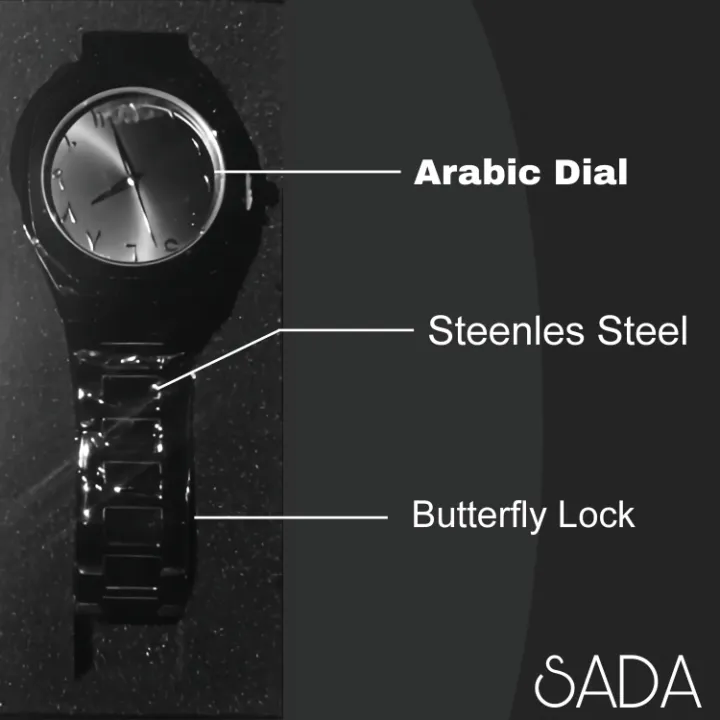 Stainless%20steel%20Arabic%20Black%20Watch%20Arabic%20Dial%20Aura%20Watch%20-%20Image%205
