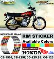 Wheel Stickers for HONDA CG125, CD70 Rim Reflector Tape Motorcycle Decals Graphics 17". 