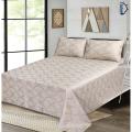 Jacquard King Bedsheet Set - Bed Sheets with Pillowcase - KING BED (102 x 94 Inches). 