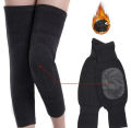 Winter Thermal Knee Warmers | Cashmere Wool Fleece-Lined Knee Pads | Leg Warmers for Men and Women | Anti-Cold Knee Support Brace – 1 Pair Soft Stretchable Knee Protector. 