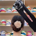 Ball Bud Half-tie Accessories Flower Hair Twist Big Temperament Elegant. 