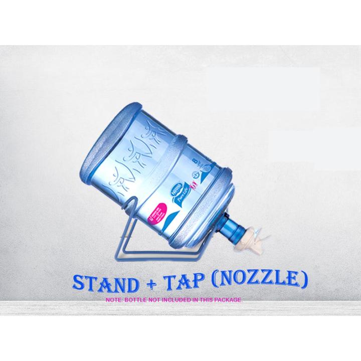 Metal Stand (Light Blue Color) And Nozzle Dispenser valve (Tap) White color for 19ltr Water Bottle