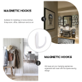 4 PCS Plastic Hooks for Hanging Magnetic Key Holder Fridge Force Hangers White Kitchen Refrigerator. 