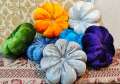Velvet Round Throw Pillow Cushion Decorative for Home Chair Bed Car Convenient | Flower Velvet Round Cushion. 