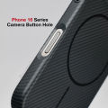 Sanptoch For Magsafe Carbon Fibre Texture Phone Case For iPhone 16 / 15 / 14 Pro Max Anti-fingerprint Back Cover For iPhone 16 Pro Max Ultra Slim Protection Casing. 