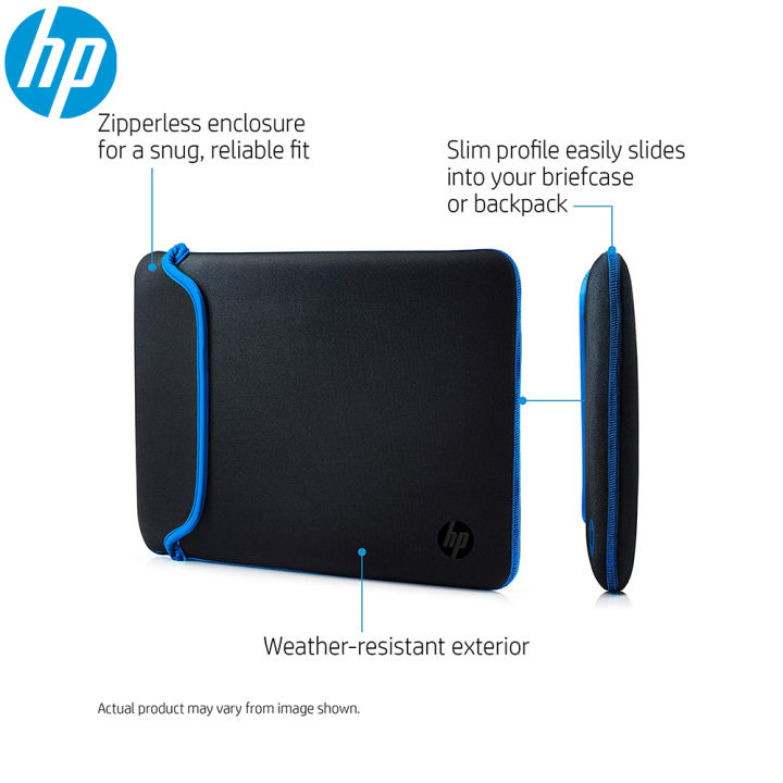HP%2014%20Inch%20(35.5%20cm)%20Black%20&%20Blue%20Reversible%20Neoprene%20Sleeve%20for%20Laptop/Chromebook/Mac%20-%20Image%204