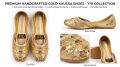 Women Handmade Khussa – Golden Thread Embroidered Flat Shoes – Bridal & Festive Wear. 