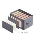 3 Pcs stackable 6 Grids Wardrobe Organizer, Clothes, shirts pants Washable Jeans Compartment Storage Box, Clothes Drawer Mesh Separation Box, Portable Foldable Closet. 
