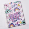 Good Vibes Only Notebook for Students Abstract Design Notepad. 