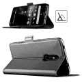YATWIN Case for Nokia 3.2 Phone Case, Premium Leather Folio Cover for Nokia 3.2 Magnetic Closure Wallet Flip with 【Card Slots】【Kickstand】 for Nokia 3.2 Case BLACK UK IMPORT. 