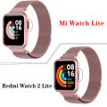 Stainless magnetic Loop Bracelet for xiaomi mi watch lite smartwatch Metal protection case for xiaomi watch lite cover frame. 
