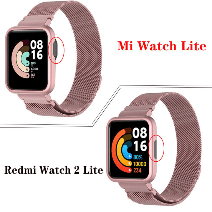 Stainless%20magnetic%20Loop%20Bracelet%20for%20xiaomi%20mi%20watch%20lite%20smartwatch%20Metal%20protection%20case%20for%20xiaomi%20watch%20lite%20cover%20frame%20-%20Image%203