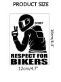 Car Sticker Respect for Bikers Stickers On Car Bikes Funny Stickers and Decals Vinyl Car Styling Bike Stickers 125 Stickers For Bike Bike Accesories Car Sticker, Bike Stickers, Car Accesories. 