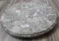 Marble Chakla with wooden belan/Marble Roti Maker/Marble cutting board/Marble Board with rolling pin/Marble round cheese serving board / Gift for girls. 